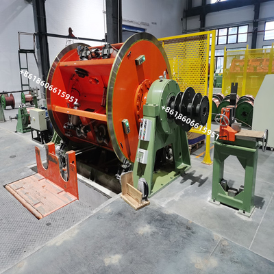 Bare Al / Cu Wire Rigid Stranding Machine Roda Ganda Capstan 6b - 36b Stranding Cage