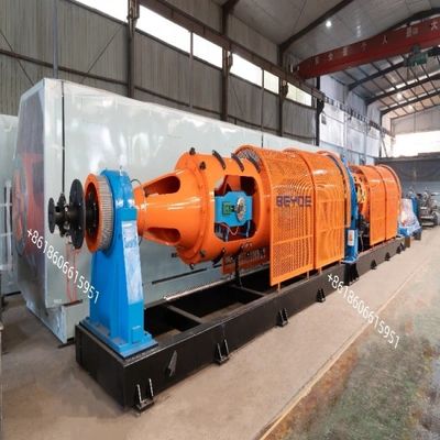 High Speed Tubular Stranding Machine Untuk 7 Wire Low Density Oil Lubrication Dan Separate AC Variable Frequency Motor